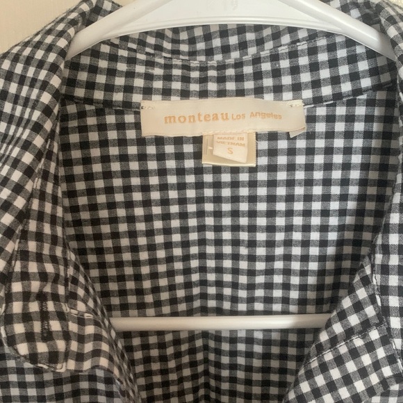 Monteau Black and White Checkered Midi Dress - Picture 2 of 4